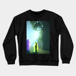 ETHEREAL COOL GHOSTS CHATTING ON  HALLOWEEN Crewneck Sweatshirt